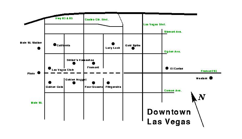 Downtown Las Vegas, NV Casino Map 
Goes here